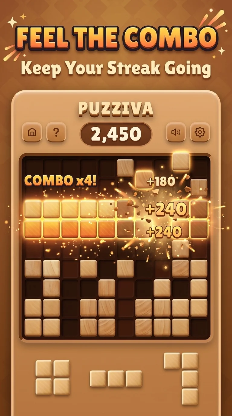 Puzziva Satır ve Sütun Temizleme Komboları