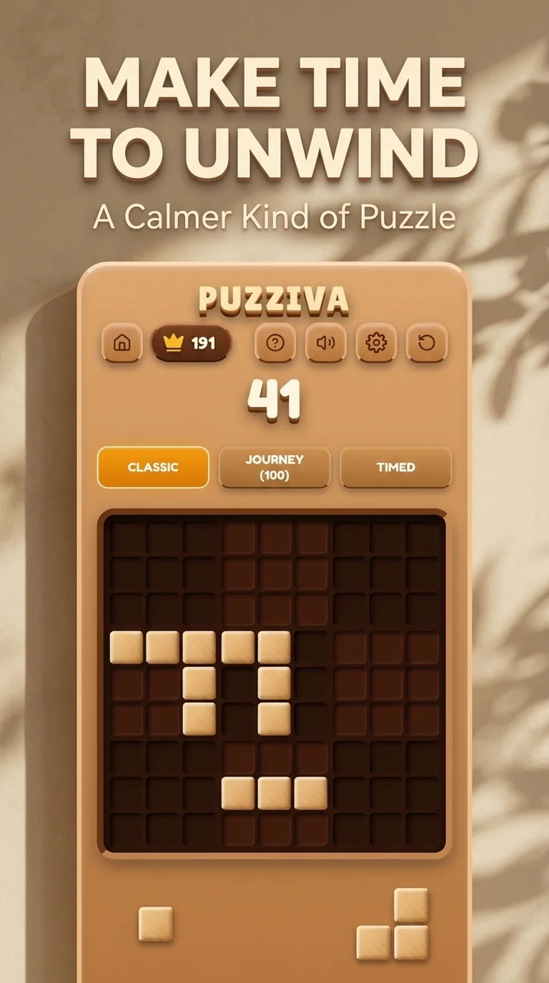 Puzziva Dinlendirici Ahşap Bulmaca Keyfi